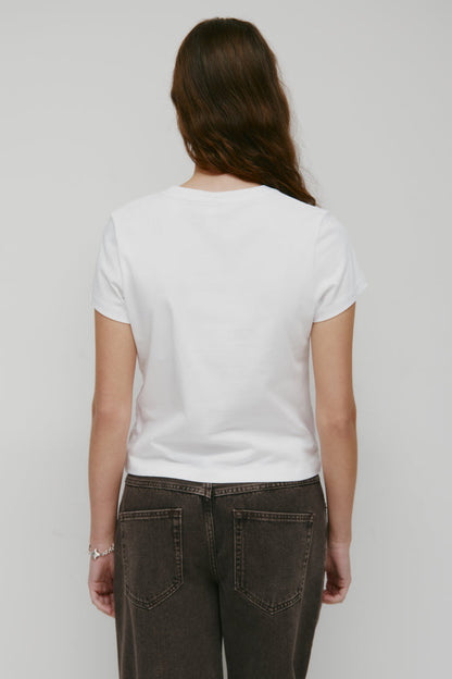 Women's Shrunken Tee in White