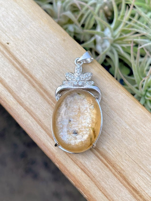 Yellow Mica Pendant