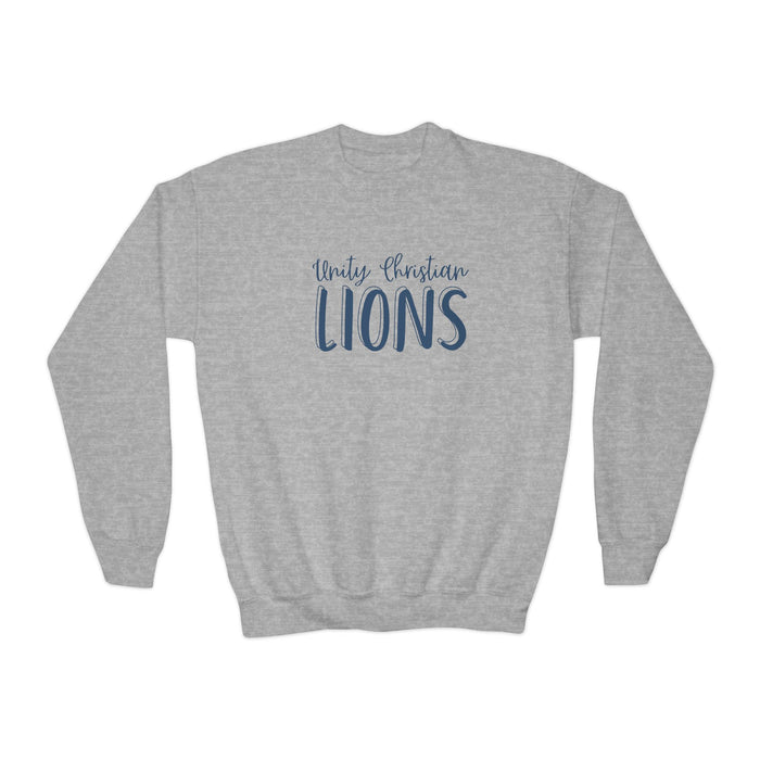 Youth Crewneck Sweatshirt - Timely Christian Lions