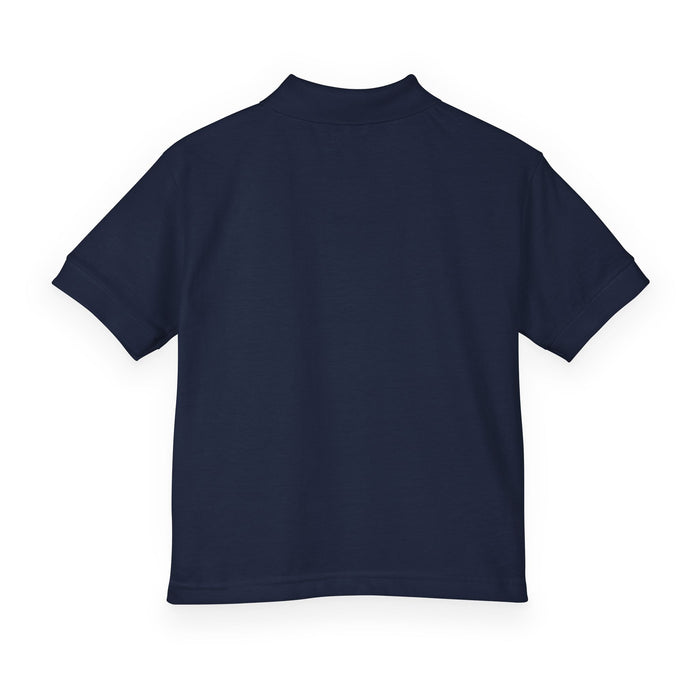 Youth Polo Shirt with Shield Crest Embroidery - School Uniform DryBlend
