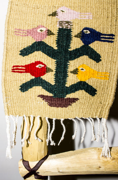 ZAPOTEC RUG 9" X 54" RUNNER TREE WITH BIRDS ZR001